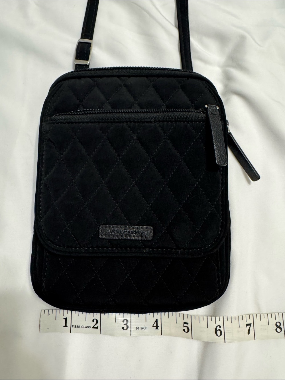 Vera Bradley Black Quilted Crossbody Messenger - Picture 11 of 11